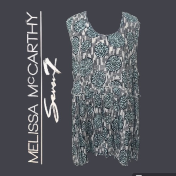 3X Melissa McCarthy Seven7 Sleeveless Hi-Lo Tunic Blouse - Picture 9 of 10